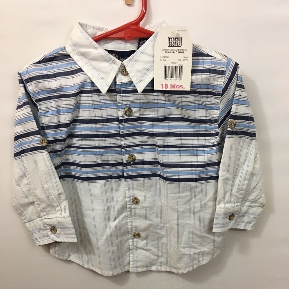 NWT 18 month button down long sleeve shirt